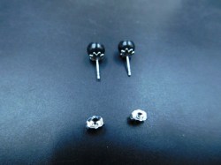 BLACK JOY PIERCED EARRINGS MAIN A